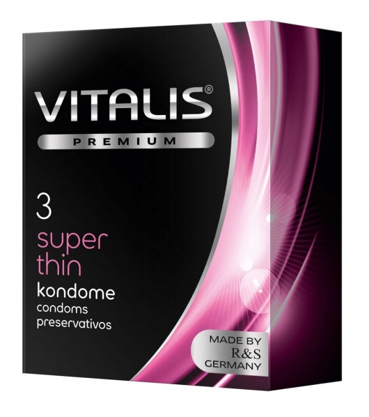 Ультратонкие презервативы VITALIS PREMIUM super thin - 3 шт. - Vitalis - купить с доставкой в Комсомольске-на-Амуре