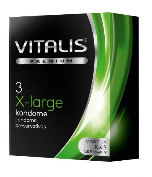 Презервативы увеличенного размера VITALIS PREMIUM x-large - 3 шт. - Vitalis - купить с доставкой в Комсомольске-на-Амуре