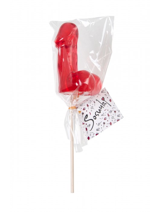 Красный леденец в форме фаллоса со вкусом виски - Sosuчki - купить с доставкой в Комсомольске-на-Амуре