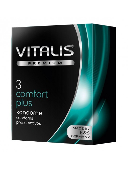 Контурные презервативы VITALIS PREMIUM comfort plus - 3 шт. - Vitalis - купить с доставкой в Комсомольске-на-Амуре