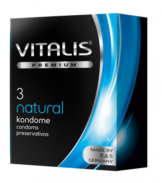 Классические презервативы VITALIS PREMIUM natural - 3 шт. - Vitalis - купить с доставкой в Комсомольске-на-Амуре
