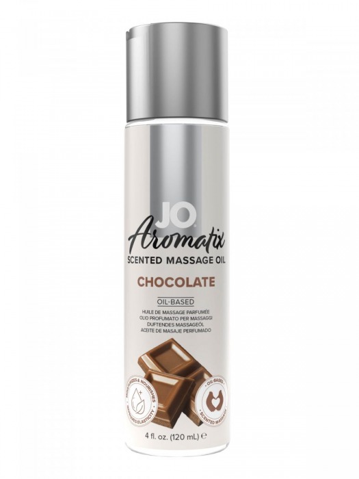 Массажное масло JO Aromatix Massage Oil Chocolate с ароматом шоколада - 120 мл. - System JO - купить с доставкой в Комсомольске-на-Амуре