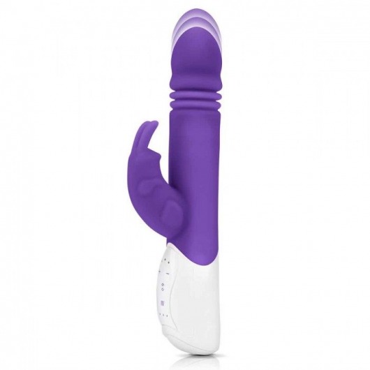 Фиолетовый пульсирующий вибромассажер G-Spot Thrusting Rabbit - 24 см. - Rabbit Essentials