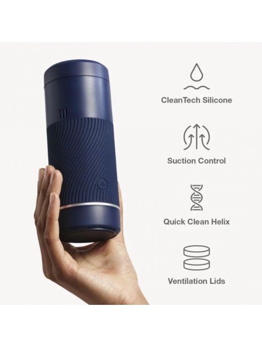 Синий мастурбатор с контролем всасывания Arcwave Pow Stroker - Arcwave - в Комсомольске-на-Амуре купить с доставкой