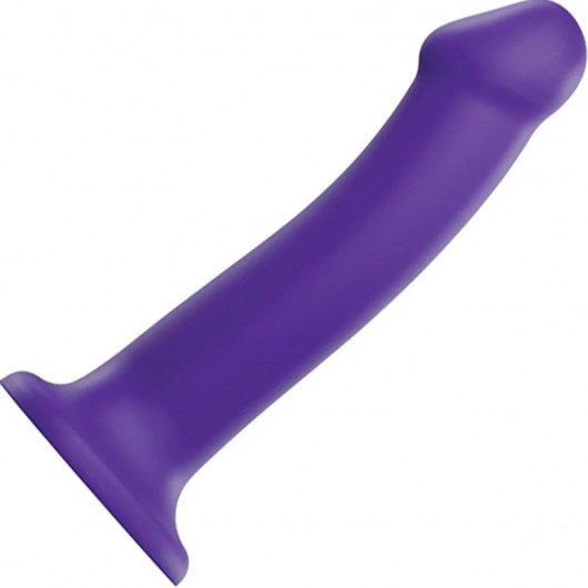 Фиолетовый фаллоимитатор-насадка Strap-On-Me Dildo Dual Density size L - 19 см. - Strap-on-me - купить с доставкой в Комсомольске-на-Амуре