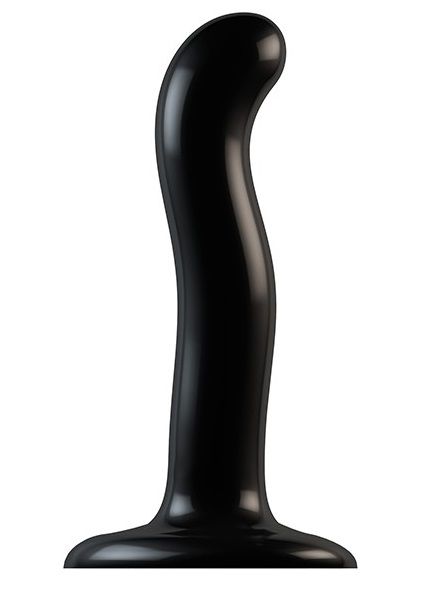 Черный фаллоимитатор-насадка Strap-On-Me P G spot Dildo size S - 16,4 см. - Strap-on-me - купить с доставкой в Комсомольске-на-Амуре
