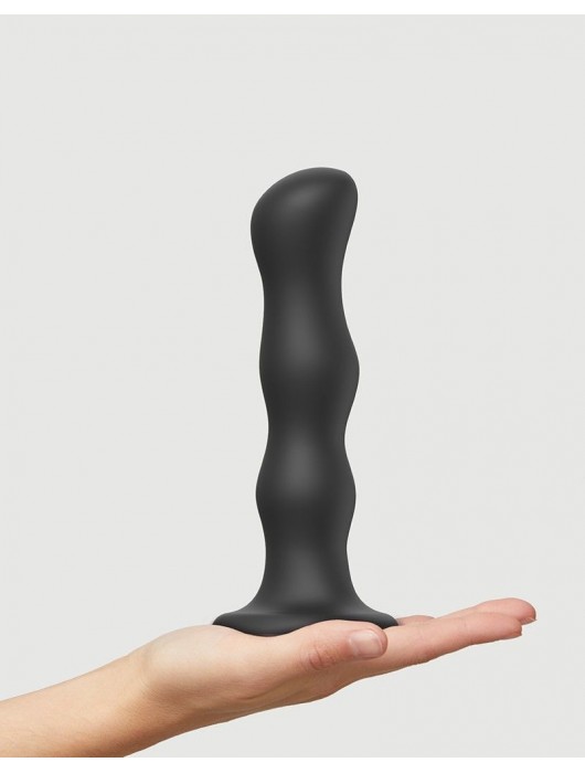 Черная насадка Strap-On-Me Dildo Geisha Balls size XL - Strap-on-me - купить с доставкой в Комсомольске-на-Амуре