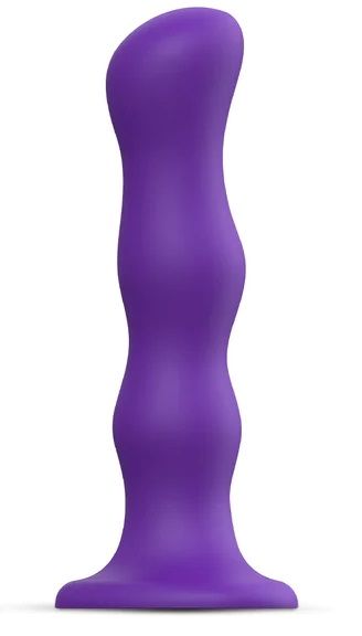 Фиолетовая насадка Strap-On-Me Dildo Geisha Balls size XL - Strap-on-me - купить с доставкой в Комсомольске-на-Амуре