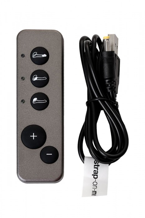 Черный безремневой вибрострапон Silicone Bendable Strap-On - size XL - Strap-on-me - купить с доставкой в Комсомольске-на-Амуре