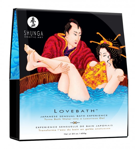 Соль для ванны Lovebath Ocean temptation, превращающая воду в гель - 650 гр. - Shunga - купить с доставкой в Комсомольске-на-Амуре