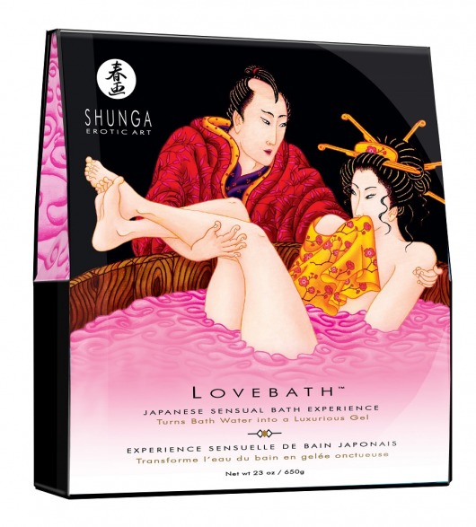 Соль для ванны Lovebath Dragon Fruit, превращающая воду в гель - 650 гр. - Shunga - купить с доставкой в Комсомольске-на-Амуре