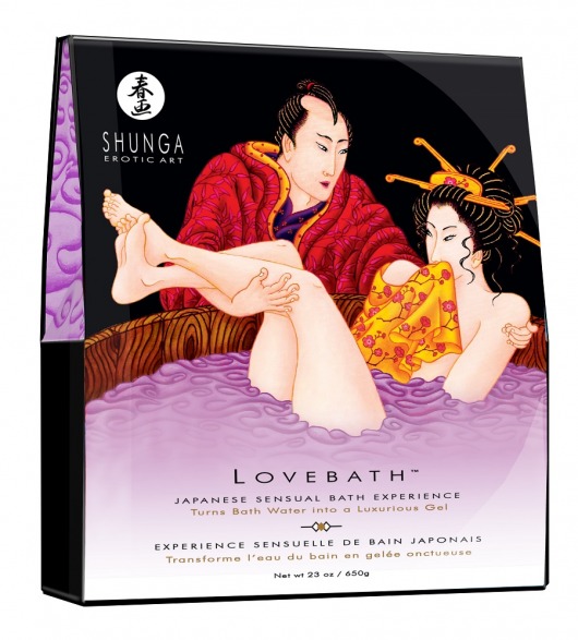 Соль для ванны Lovebath Sensual lotus, превращающая воду в гель - 650 гр. - Shunga - купить с доставкой в Комсомольске-на-Амуре