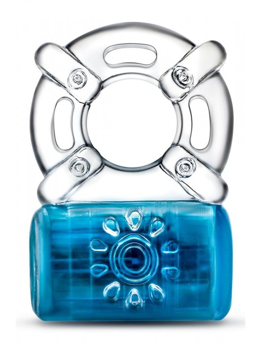 Синее эрекционное виброкольцо Pleaser Rechargeable C-Ring - Blush Novelties - в Комсомольске-на-Амуре купить с доставкой