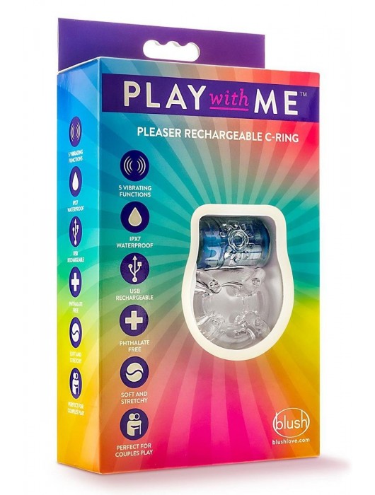 Фиолетовое эрекционное виброкольцо Pleaser Rechargeable C-Ring - Blush Novelties - в Комсомольске-на-Амуре купить с доставкой