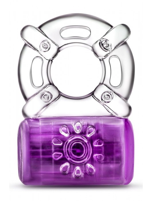Фиолетовое эрекционное виброкольцо One Night Stand Vibrating C-Ring - Blush Novelties - в Комсомольске-на-Амуре купить с доставкой