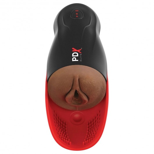 Коричневый мастурбатор-вагина с вибрацией Fuck-O-Matic 2 - Pipedream - в Комсомольске-на-Амуре купить с доставкой