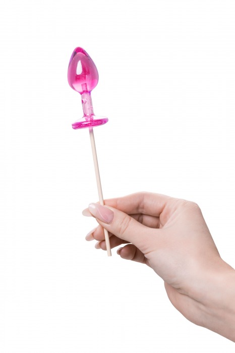 Розовый леденец  в форме анальной втулки со вкусом айриш крим - 29 гр. - Sosuчki - купить с доставкой в Комсомольске-на-Амуре