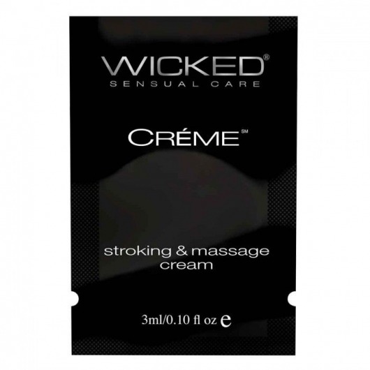 Крем для массажа и мастурбации Wicked Stroking and Massage Creme - 3 мл. - Wicked - купить с доставкой в Комсомольске-на-Амуре