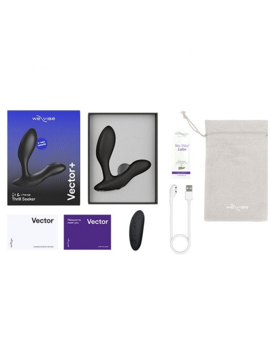 Черный анальный вибратор We-Vibe Vector+ - We-vibe - в Комсомольске-на-Амуре купить с доставкой