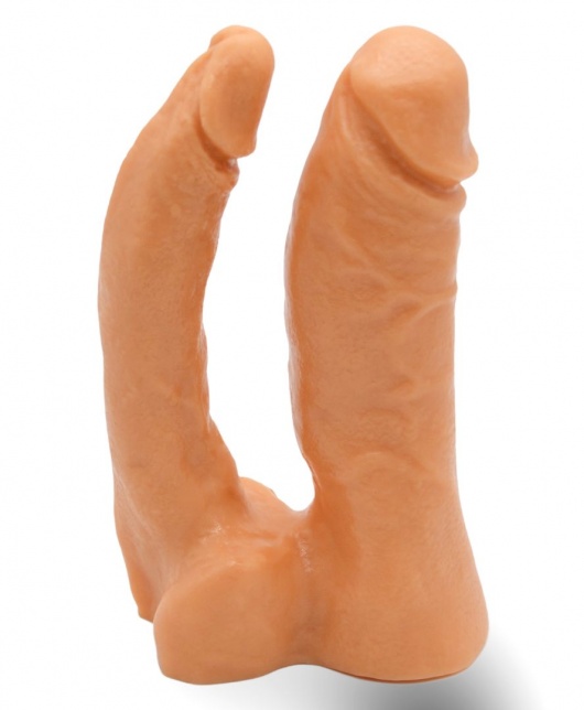 Двойной фаллоимитатор на трусиках с плугом - 15 см. - LOVETOY (А-Полимер) - купить с доставкой в Комсомольске-на-Амуре