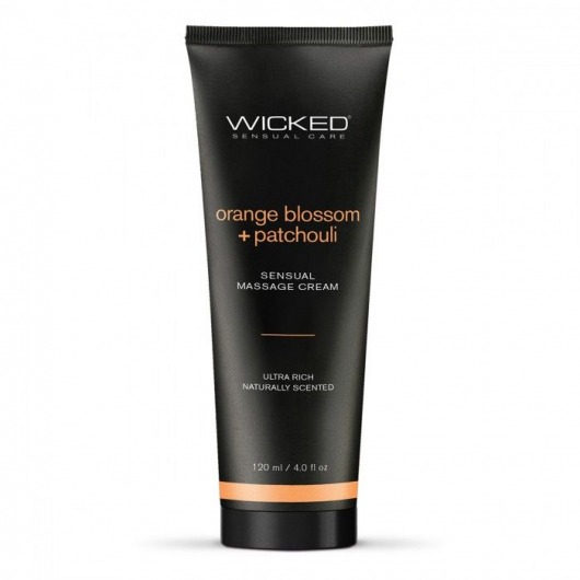 Массажный легкий крем WICKED Orange Blossom plus Patchouli - 120 мл. - Wicked - купить с доставкой в Комсомольске-на-Амуре