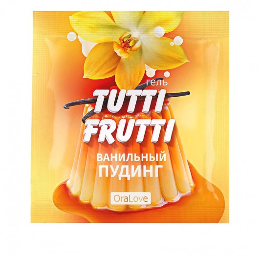 Пробник гель-смазки Tutti-frutti со вкусом ванильного пудинга - 4 гр. - Биоритм - купить с доставкой в Комсомольске-на-Амуре