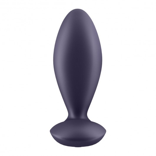 Фиолетовый анальный вибростимулятор Power Plug - Satisfyer - в Комсомольске-на-Амуре купить с доставкой