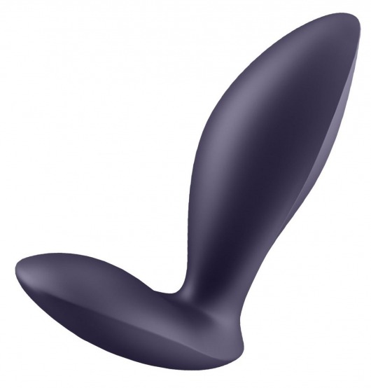 Фиолетовый анальный вибростимулятор Power Plug - Satisfyer - в Комсомольске-на-Амуре купить с доставкой