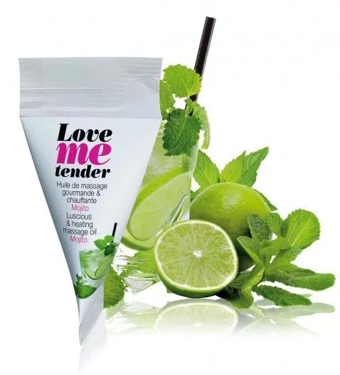 Съедобное согревающее массажное масло Love Me Tender Mojito с ароматом мохито - 10 мл. - Love to Love - купить с доставкой в Комсомольске-на-Амуре