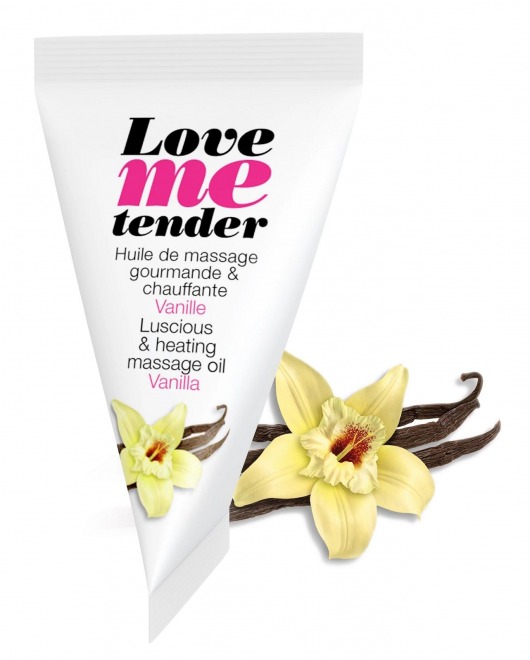 Съедобное согревающее массажное масло Love Me Tender Vanilla с ароматом ванили - 10 мл. - Love to Love - купить с доставкой в Комсомольске-на-Амуре
