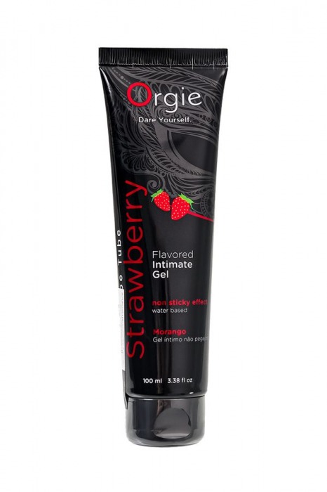 Интимный гель на водной основе Lube Tube Strawberry с клубничным вкусом - 100 мл. - ORGIE - купить с доставкой в Комсомольске-на-Амуре