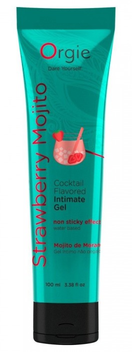 Съедобный интимный гель Orgie Lube Tube Cocktail Strawberry Mojito - 100 мл. - ORGIE - купить с доставкой в Комсомольске-на-Амуре