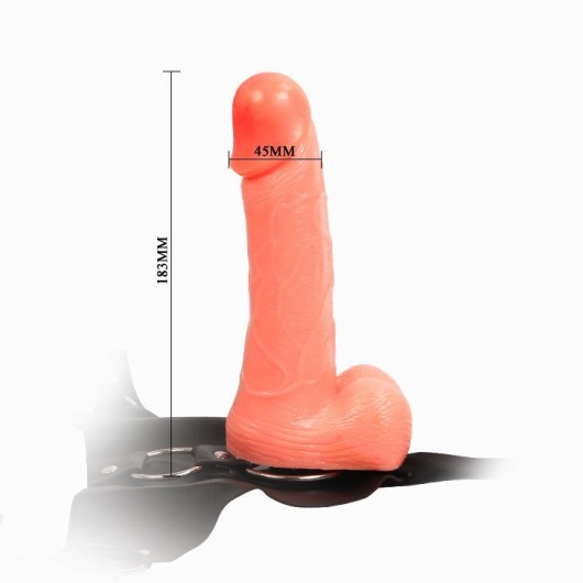 Женский страпон изогнутой формы - 18,3 см. - Baile - купить с доставкой в Комсомольске-на-Амуре