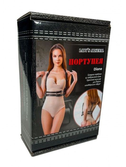 Изящная портупея из натуральной кожи Diane - БДСМ Арсенал - купить с доставкой в Комсомольске-на-Амуре