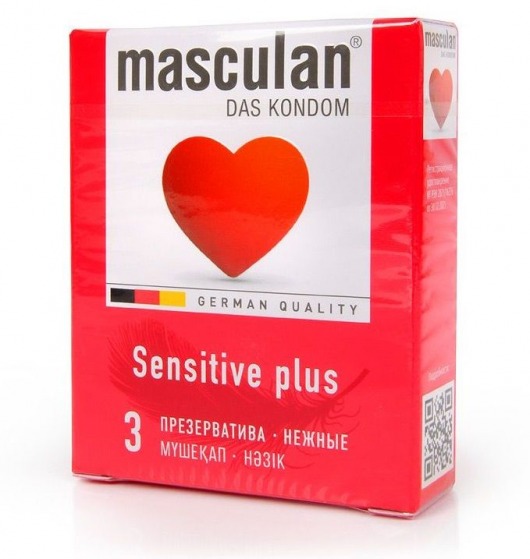 Презервативы Masculan Sensitive plus - 3 шт. - Masculan - купить с доставкой в Комсомольске-на-Амуре