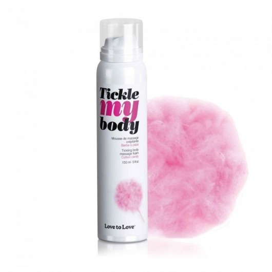 Массажная хрустящая пенка Tickle My Body Cotton Candy с ароматом сладкой ваты - 150 мл. - Love to Love - купить с доставкой в Комсомольске-на-Амуре