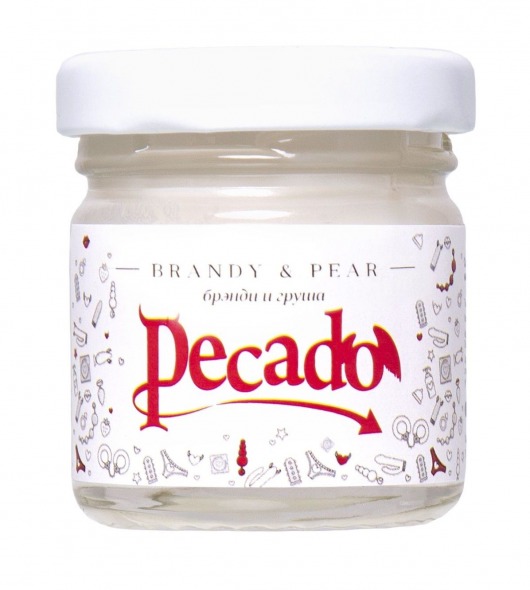 Массажная свеча Brandy   Pear - 35 мл. - Pecado - купить с доставкой в Комсомольске-на-Амуре