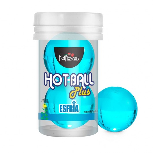 Лубрикант на масляной основе Hot Ball Plus с охлаждающим эффектом (2 шарика по 3 гр.) - HotFlowers - купить с доставкой в Комсомольске-на-Амуре