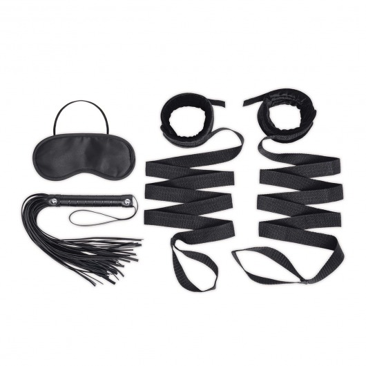 Эротический набор 4PC Bondage Bed Strap   Flogger Kit - Lux Fetish - купить с доставкой в Комсомольске-на-Амуре