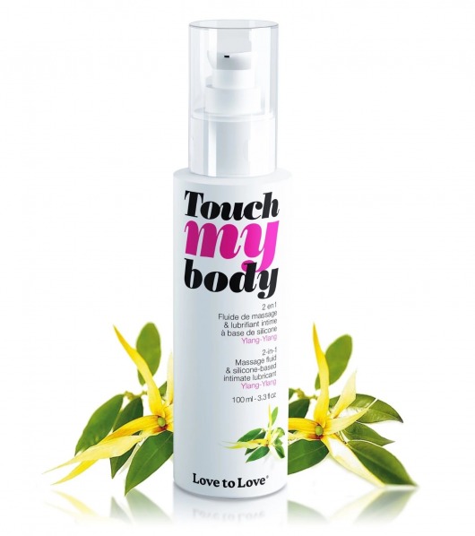 Силиконовый лубрикант 2-в-1 Touch My Body с ароматом иланг-иланга - 100 мл. - Love to Love - купить с доставкой в Комсомольске-на-Амуре