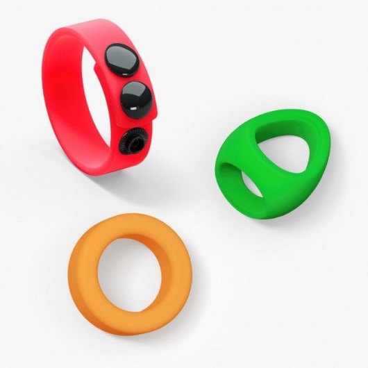 Набор из 3 разноцветных эрекционных колец Kit Neon Ring - Love to Love - в Комсомольске-на-Амуре купить с доставкой