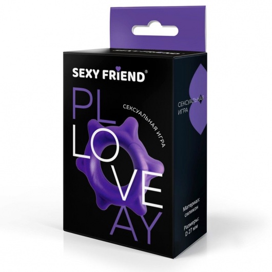 Фиолетовое эрекционное кольцо с шипиками - 1137 - в Комсомольске-на-Амуре купить с доставкой