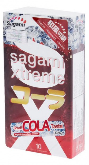 Ароматизированные презервативы Sagami Xtreme COLA - 10 шт. - Sagami - купить с доставкой в Комсомольске-на-Амуре