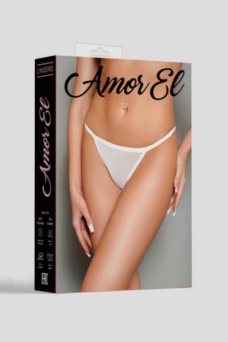Откровенные трусики с декоративными цепочками на ягодицах - Amor El купить с доставкой