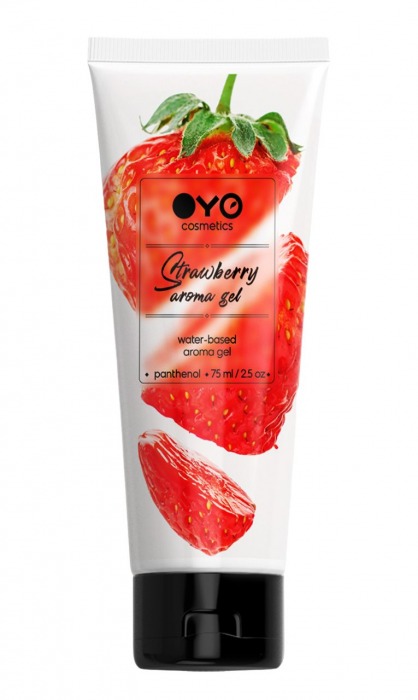 Лубрикант на водной основе OYO Aroma Gel Strawberry с ароматом клубники - 75 мл. - OYO - купить с доставкой в Комсомольске-на-Амуре