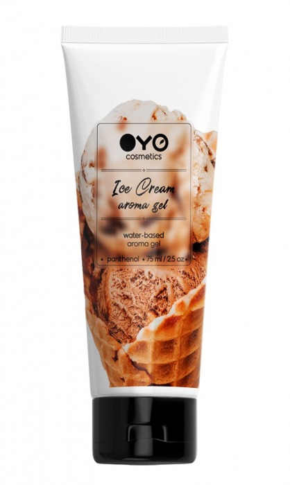 Лубрикант на водной основе OYO Aroma Gel Ice Cream с ароматом пломбира - 75 мл. - OYO - купить с доставкой в Комсомольске-на-Амуре