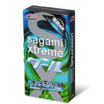 Презервативы Sagami Xtreme Mint с ароматом мяты - 10 шт. - Sagami - купить с доставкой в Комсомольске-на-Амуре