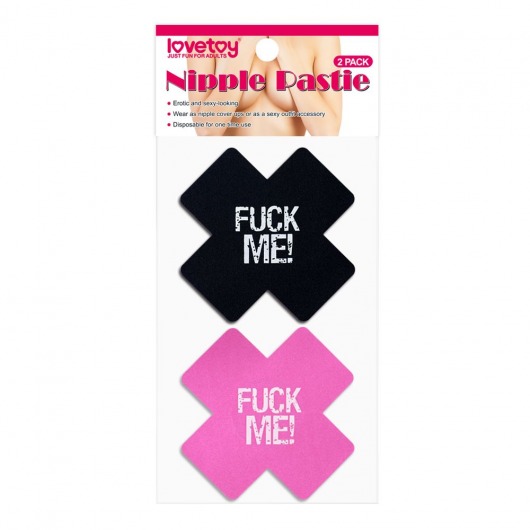 Набор из 2 пар пэстисов Cross Pattern Nipple Pasties - Lovetoy - купить с доставкой в Комсомольске-на-Амуре