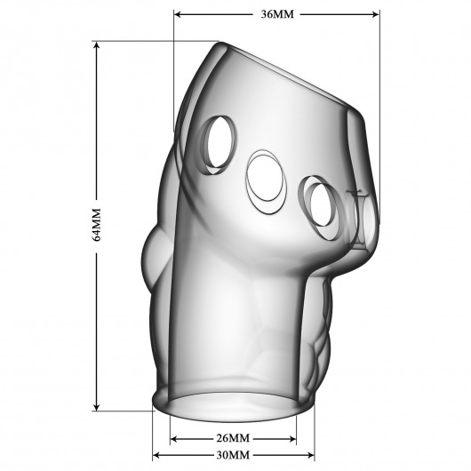 Прозрачная насадка на пенис Oscar - Baile - в Комсомольске-на-Амуре купить с доставкой