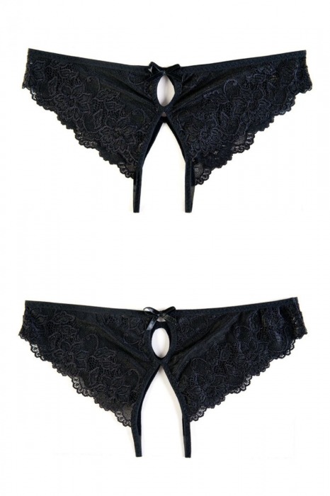 Кружевные эротические трусики с фигурными вырезами - Erolanta купить с доставкой